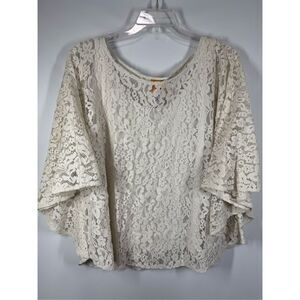 Ruby Rd. Tank with Lace Cape Overlay Women Size 3X